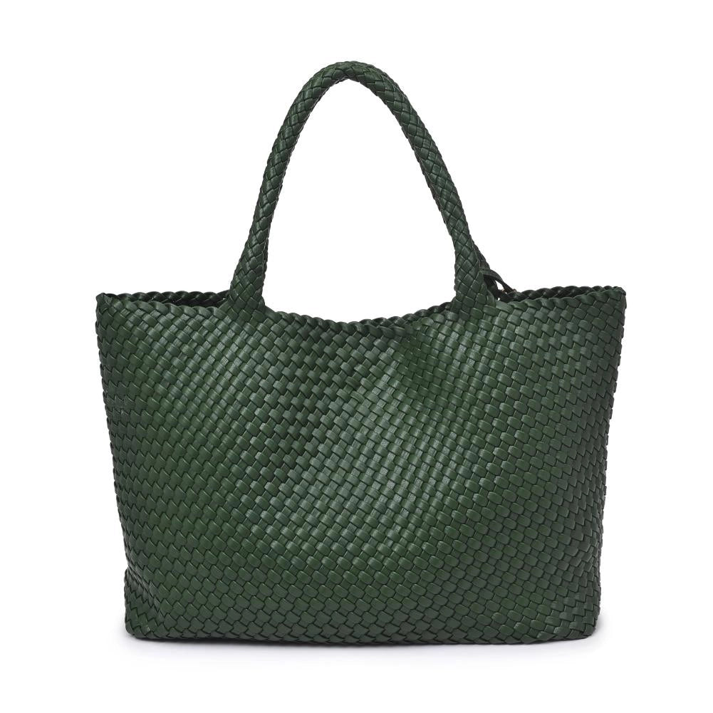 Solana Woven Vegan Leather Tote