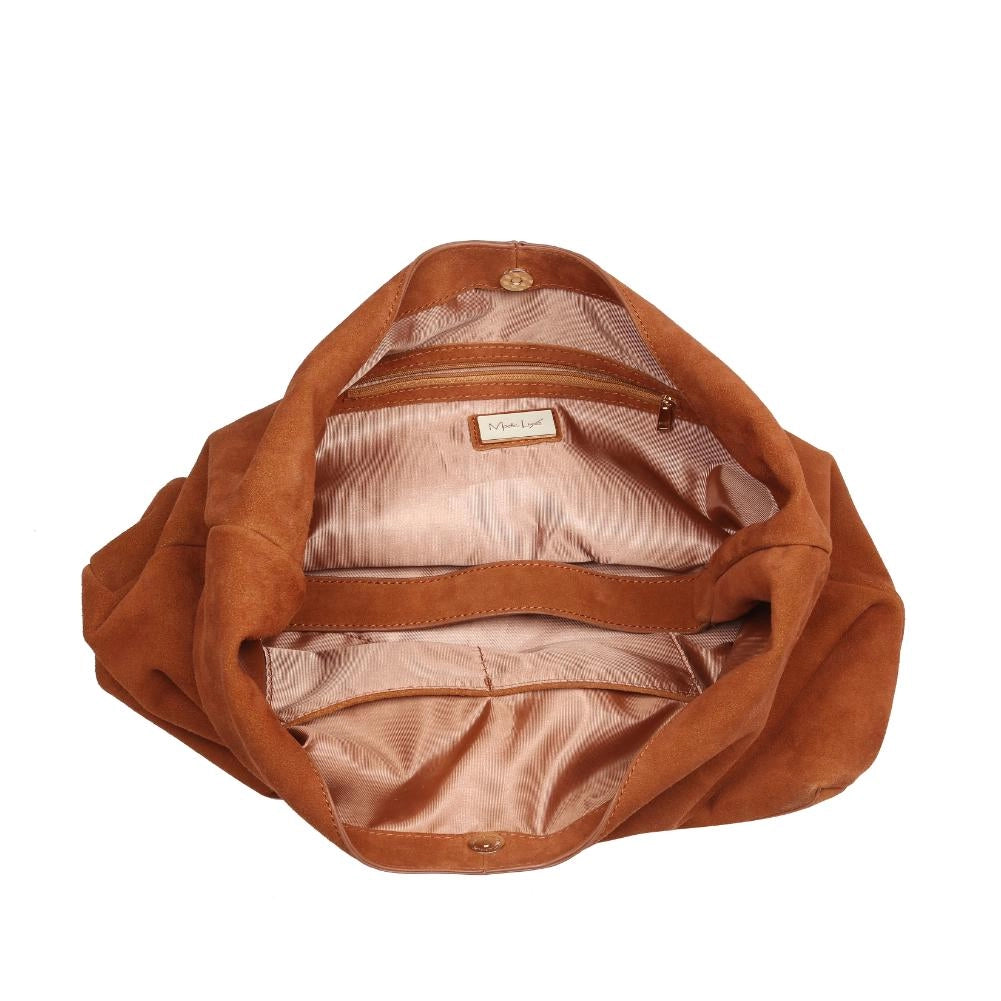 Amber Genuine Suede Leather Hobo