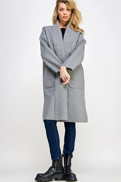 Open Front Longline Coat