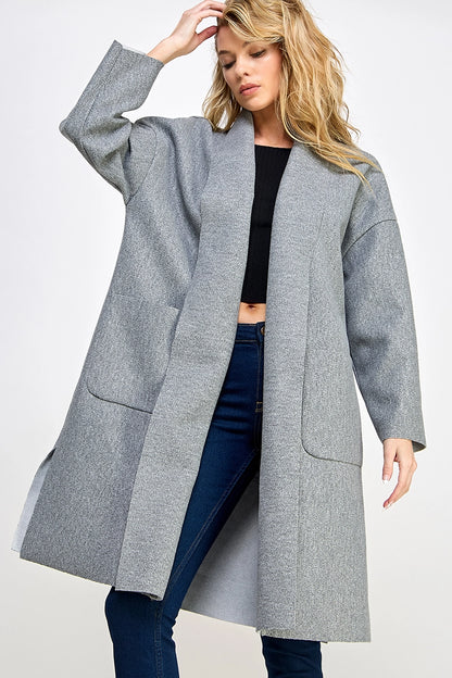 Open Front Longline Coat