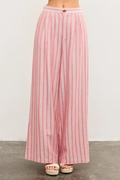 Stripe Wide Leg Pants