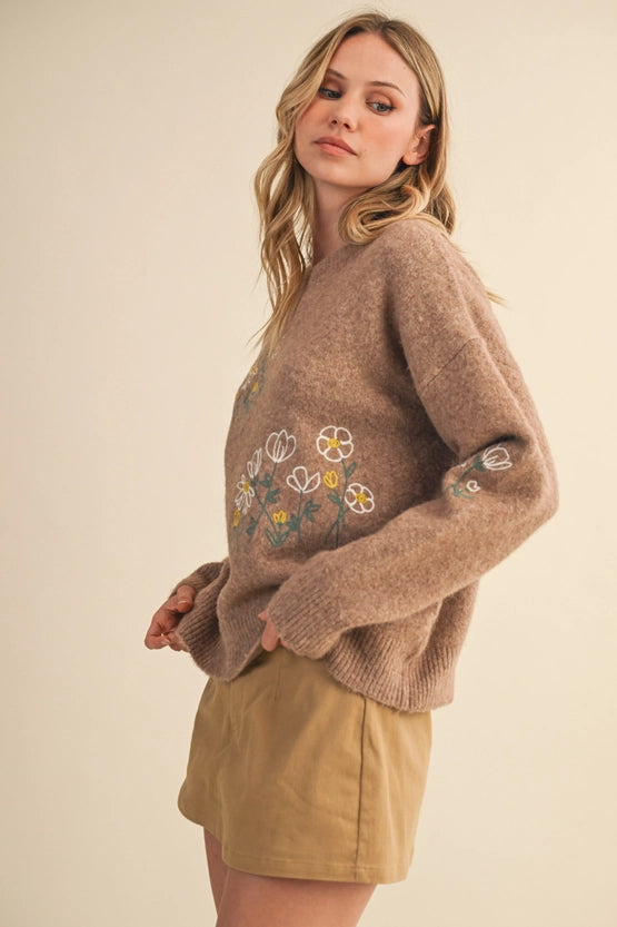 Flower Sweater Top