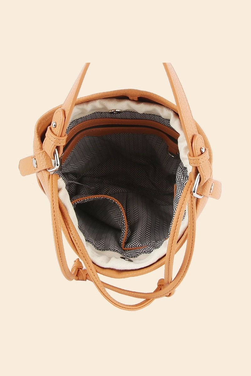 Drawstring Bucket Crossbody Bag