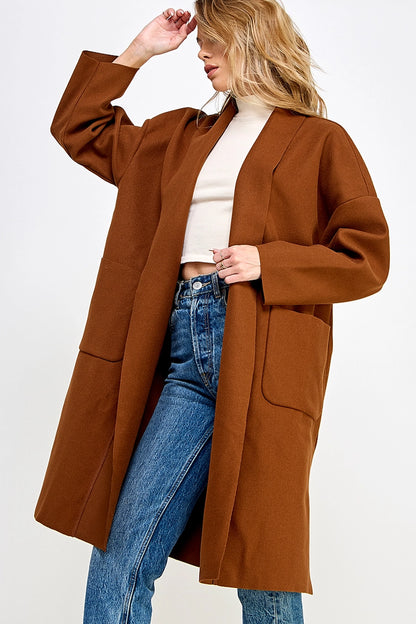 Open Front Longline Coat