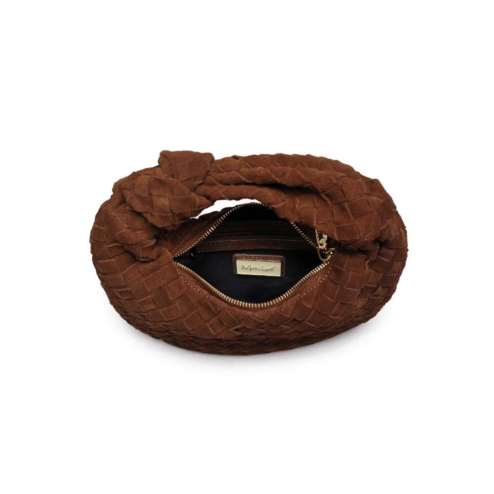 Autumn Woven Genuine Suede Leather Clutch