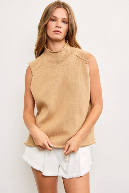 Knit High Neck Top