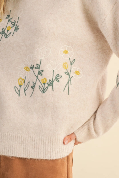 Flower Sweater Top