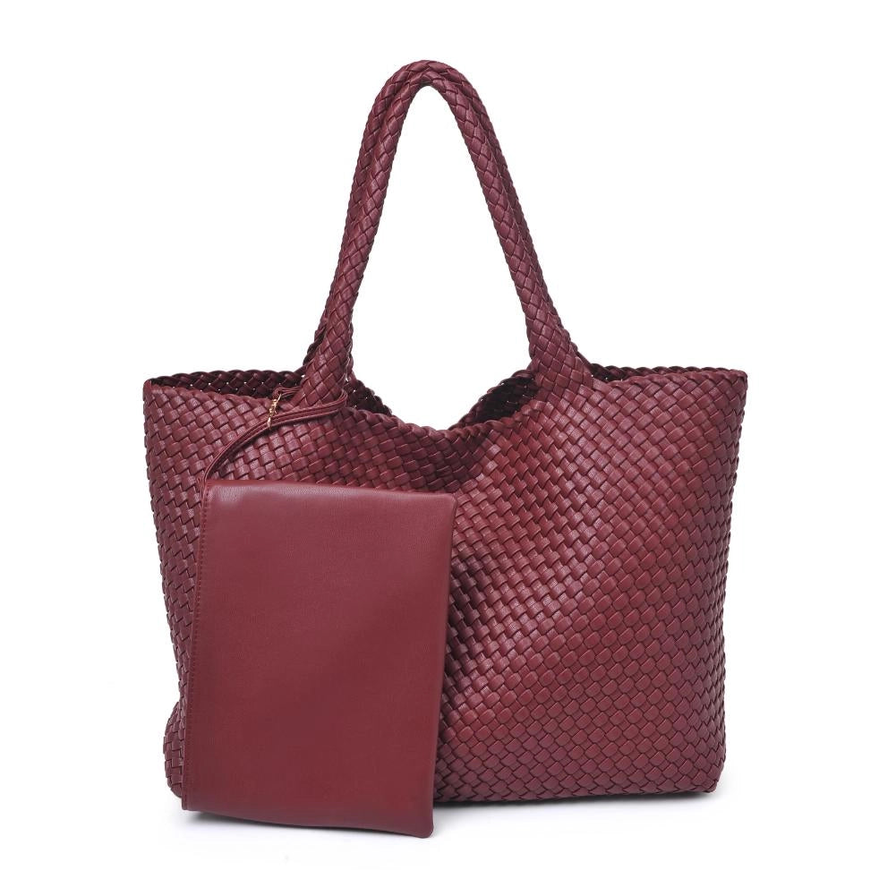 Solana Woven Vegan Leather Tote