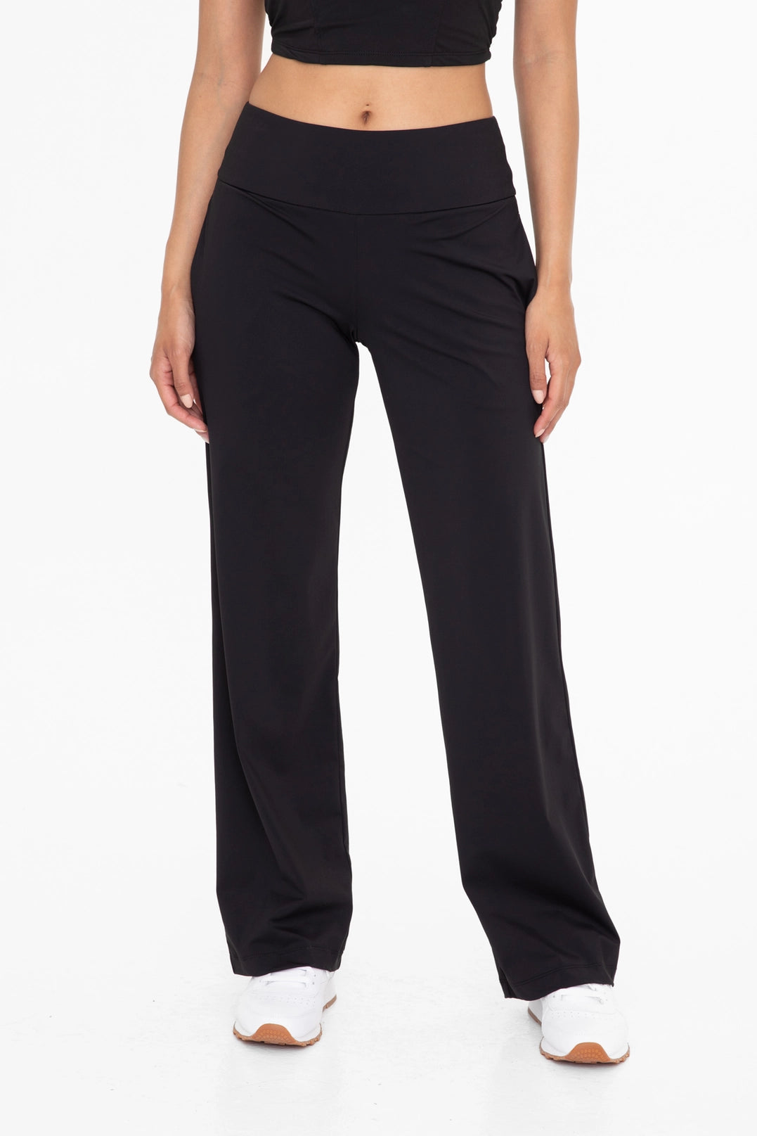 Nylon Blend Tailored Pants