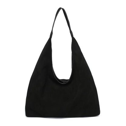 Amber Genuine Suede Leather Hobo