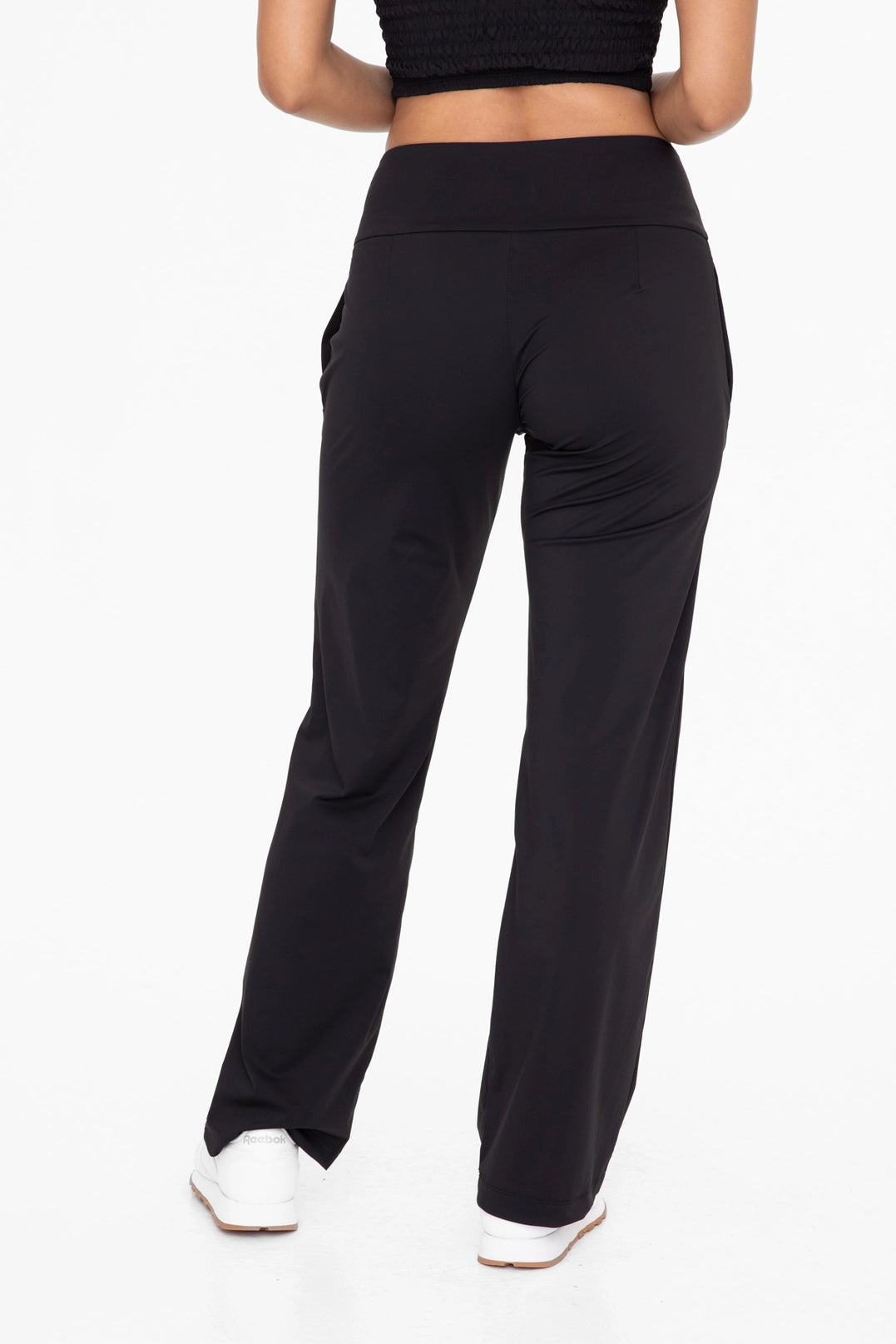 Nylon Blend Tailored Pants