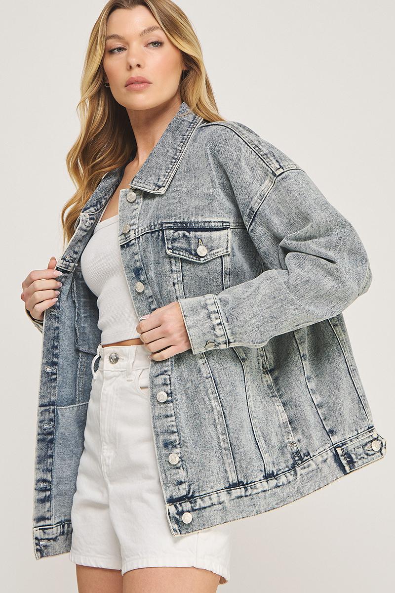 Oversized Washed Denim Jacket