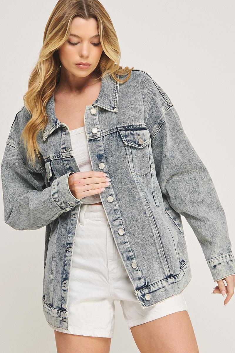 Oversized Washed Denim Jacket