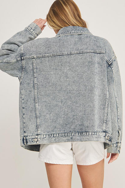 Oversized Washed Denim Jacket