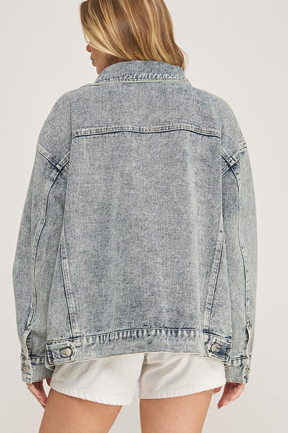 Oversized Washed Denim Jacket