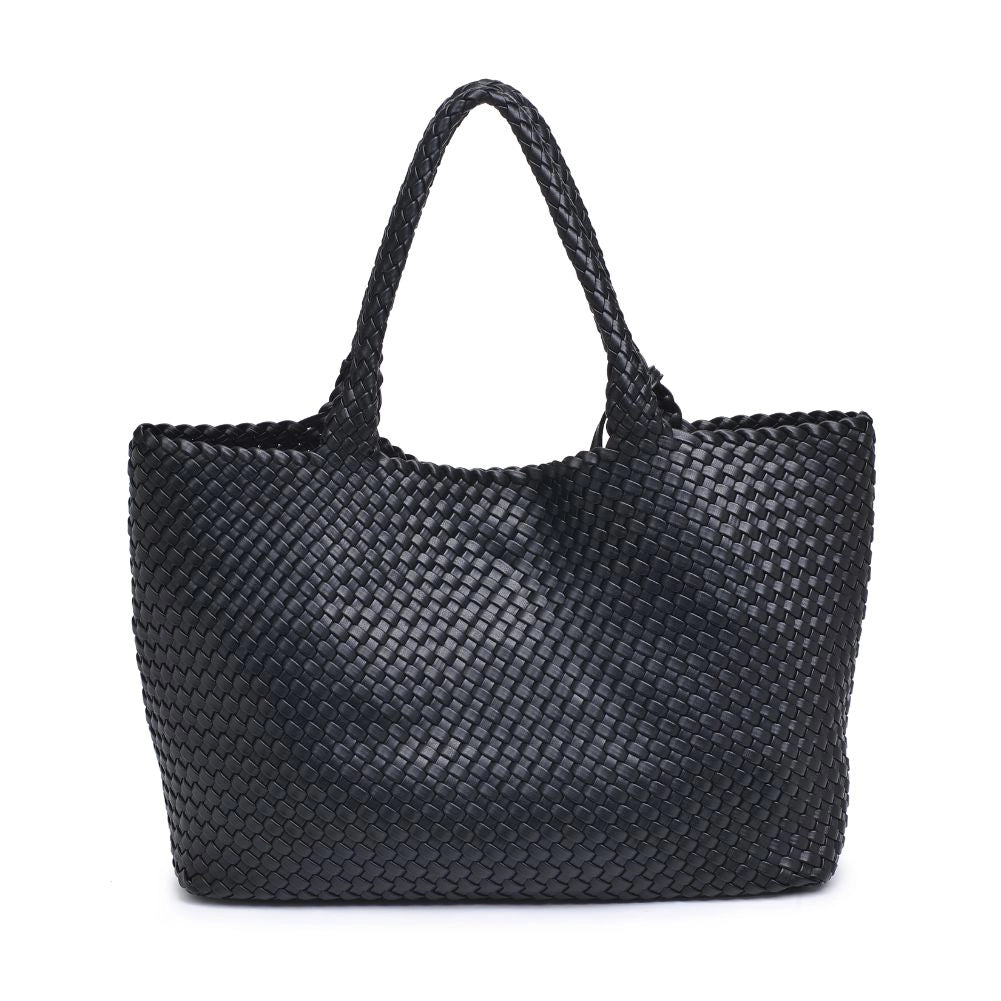 Solana Woven Vegan Leather Tote