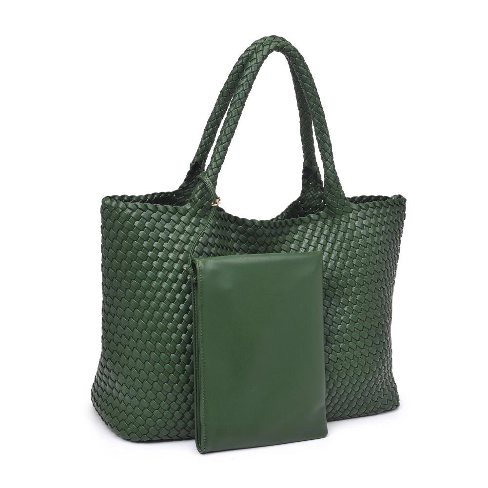 Solana Woven Vegan Leather Tote