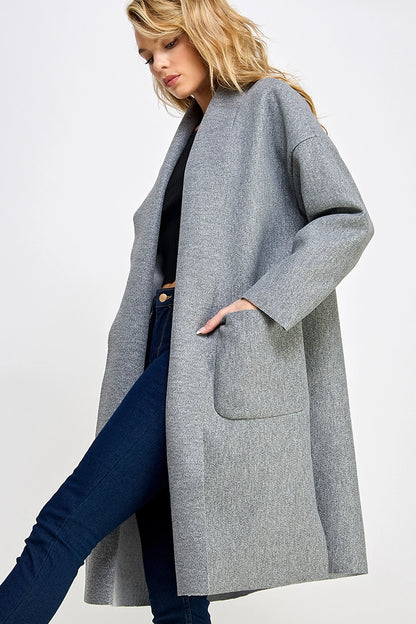 Open Front Longline Coat