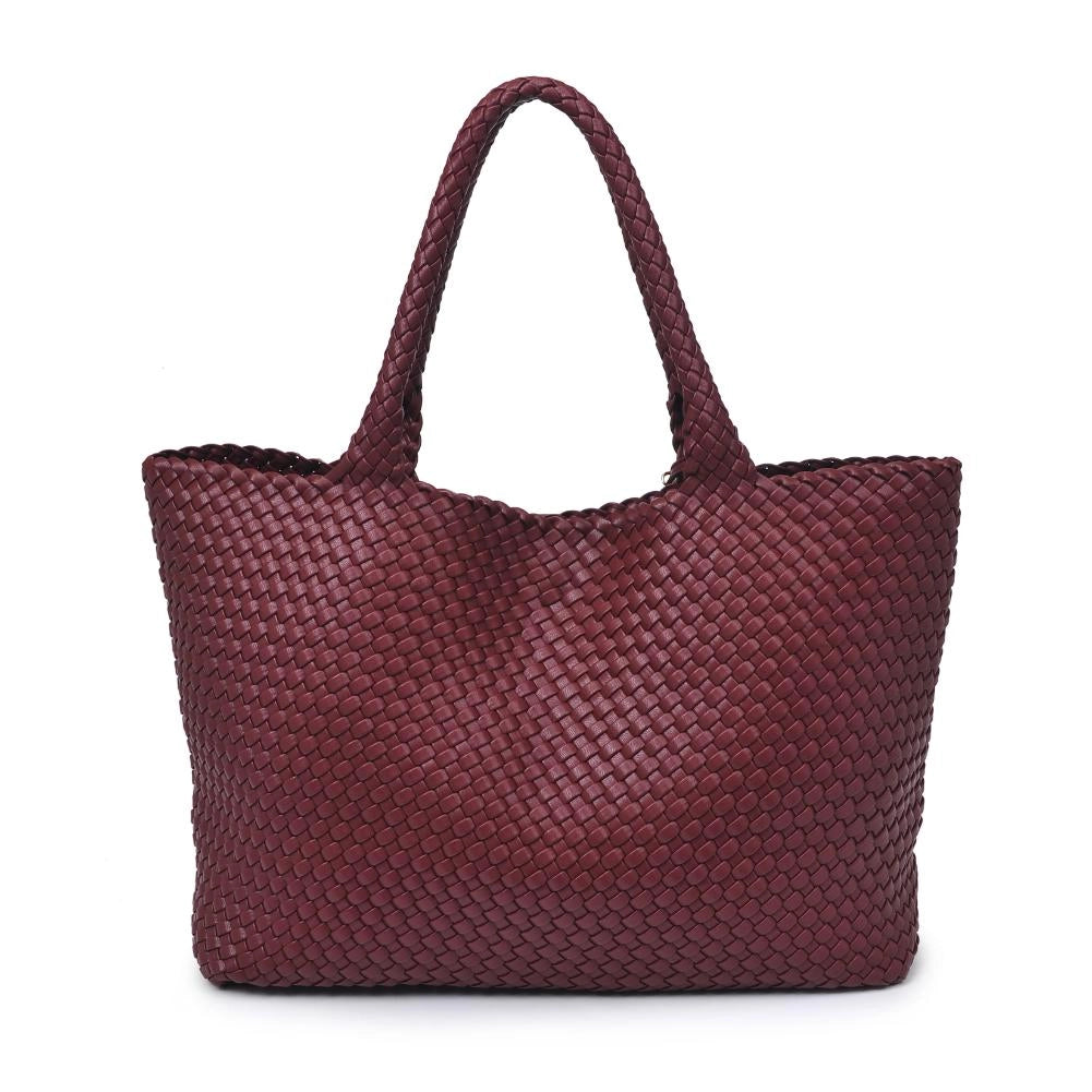 Solana Woven Vegan Leather Tote