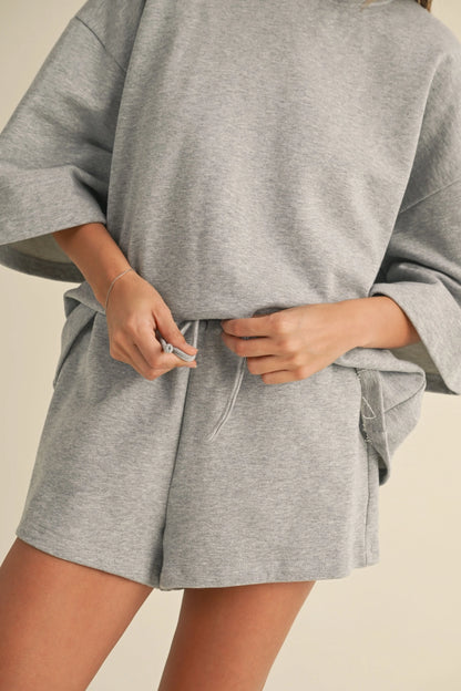 Boxy Relaxed Fit Top with Shorts Set