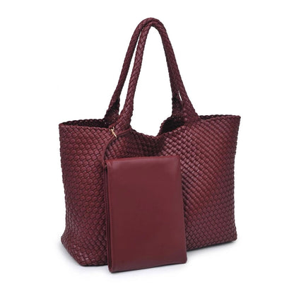 Solana Woven Vegan Leather Tote