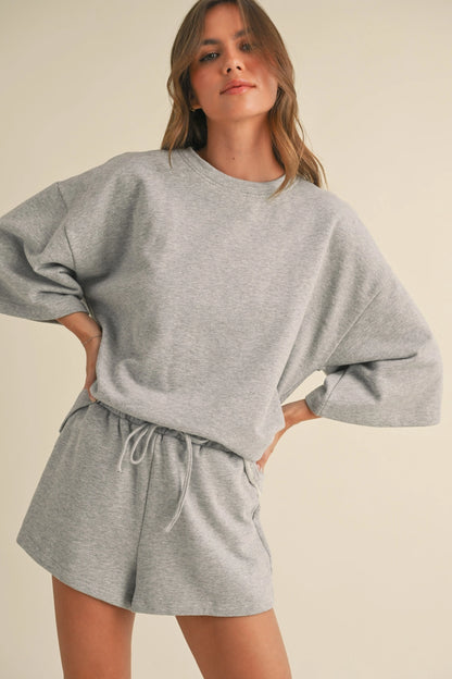 Boxy Relaxed Fit Top with Shorts Set